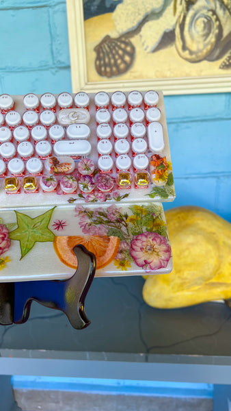 Fairy and Star Fruit Typewriter Style Number pad Keyboard and wrist rest set (Ready to Ship!)