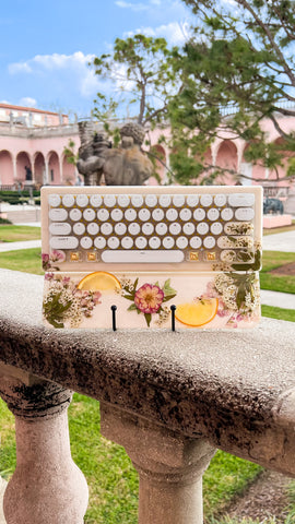 (Bluetooth!) Pink Lemonade Keyboard and Wrist Rest Set (Made to Order!)