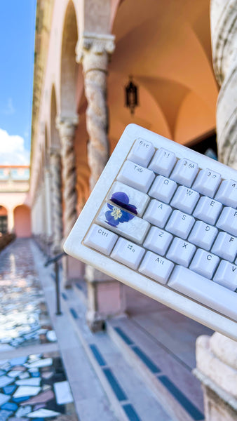 Pansy Caps Lock and Enter Keycap Set