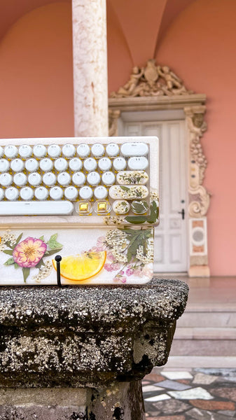 (Bluetooth!) Pink Lemonade Keyboard and Wrist Rest Set (Made to Order!)