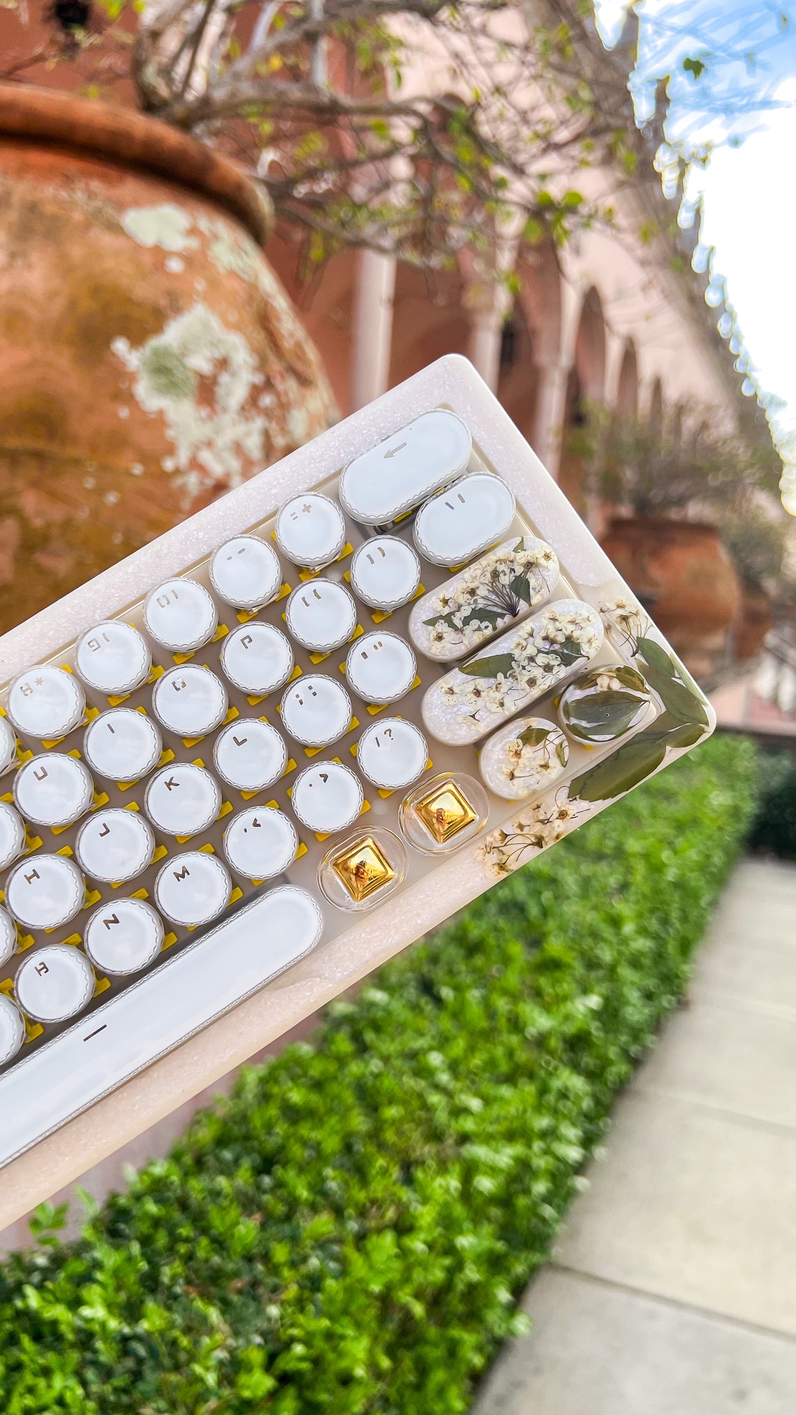 (Bluetooth!) Pink Lemonade Keyboard and Wrist Rest Set (Made to Order!)