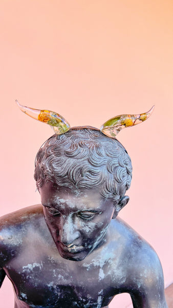 Yellow Rose Crystal Horns Headband