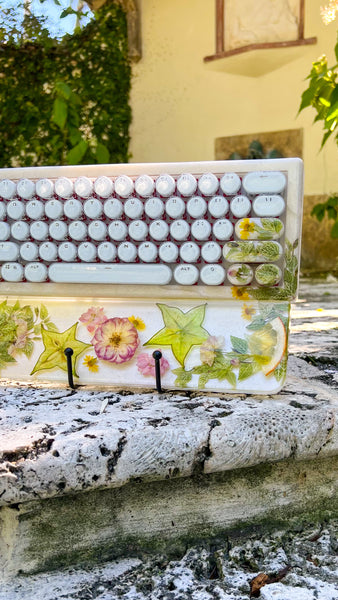 Star Fruit, Clementine, and Florals Keyboard and Wrist Rest Set (Ready For Assembly!)