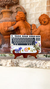 Real Flower and Fruit Typewriter Style Keyboard