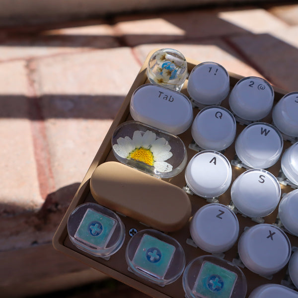 Sunshine and Daisies Round Caps lock Keycap