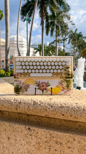 (Bluetooth!) Pink Lemonade Keyboard and Wrist Rest Set (Ready to Ship!) :