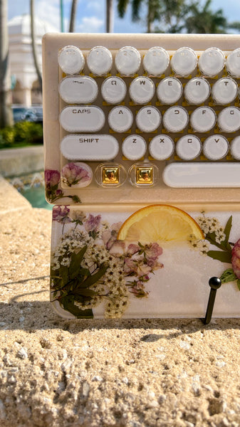 (Bluetooth!) Pink Lemonade Keyboard and Wrist Rest Set (Ready to Ship!) :