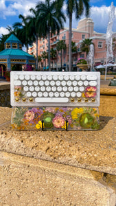 (Bluetooth!) Florals and Fruits Keyboard and Wrist Rest Set (Ready to Ship!) :