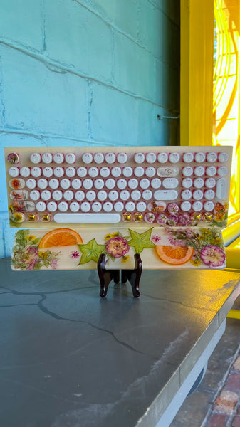 Fairy and Star Fruit Typewriter Style Number pad Keyboard and wrist rest set (Ready to Ship!)