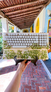 Green leafs with white background Typewriter Style Keyboard and wrist rest set (Ready to Ship!) Numberpad :