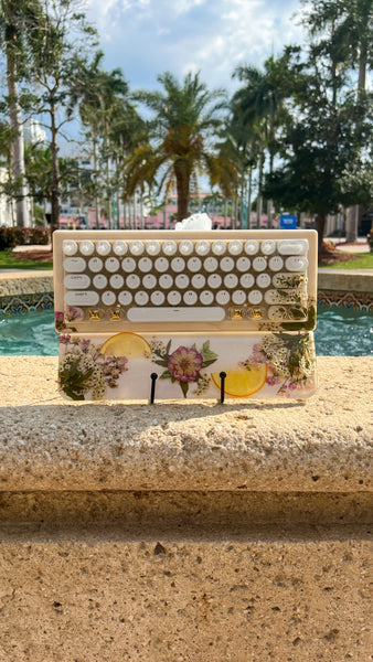 (Bluetooth!) Pink Lemonade Keyboard and Wrist Rest Set (Ready to Ship!) :