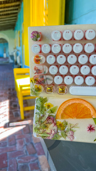 Fairy and Star Fruit Typewriter Style Number pad Keyboard and wrist rest set (Ready to Ship!)