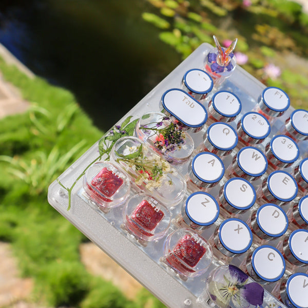 Blue Flower Keyboard with Butterfly esc (Ready to Ship!) :