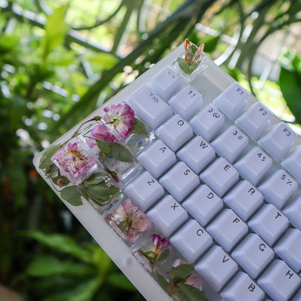 Pink Rose Keyboard with Butterfly esc (Ready to Ship!) :